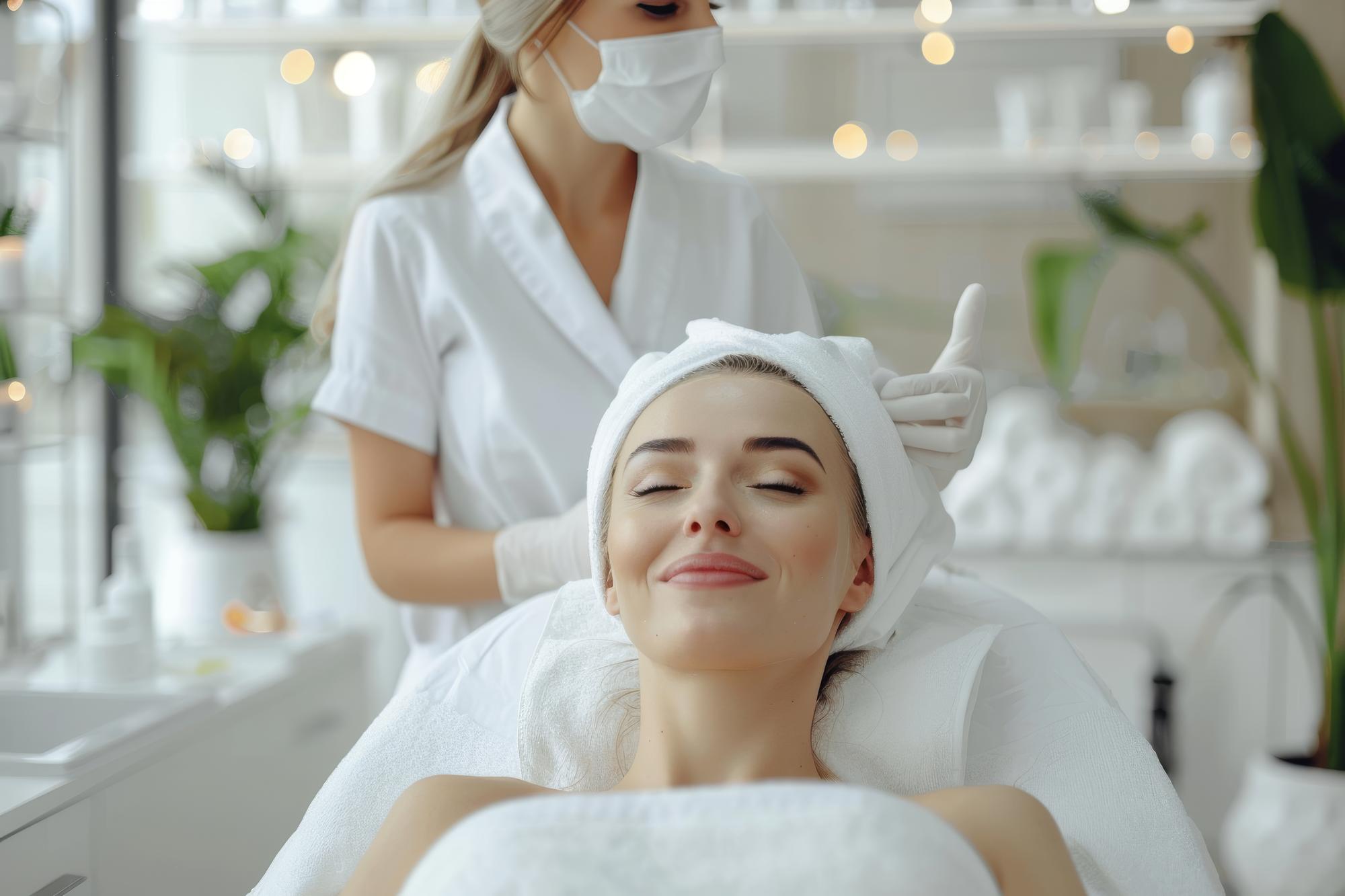 professional-beautician-providing-facial-treatment-relaxed-client-spa